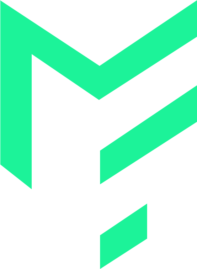 Logo vert representant les lettres M et F comme initial de Mammar Faithy